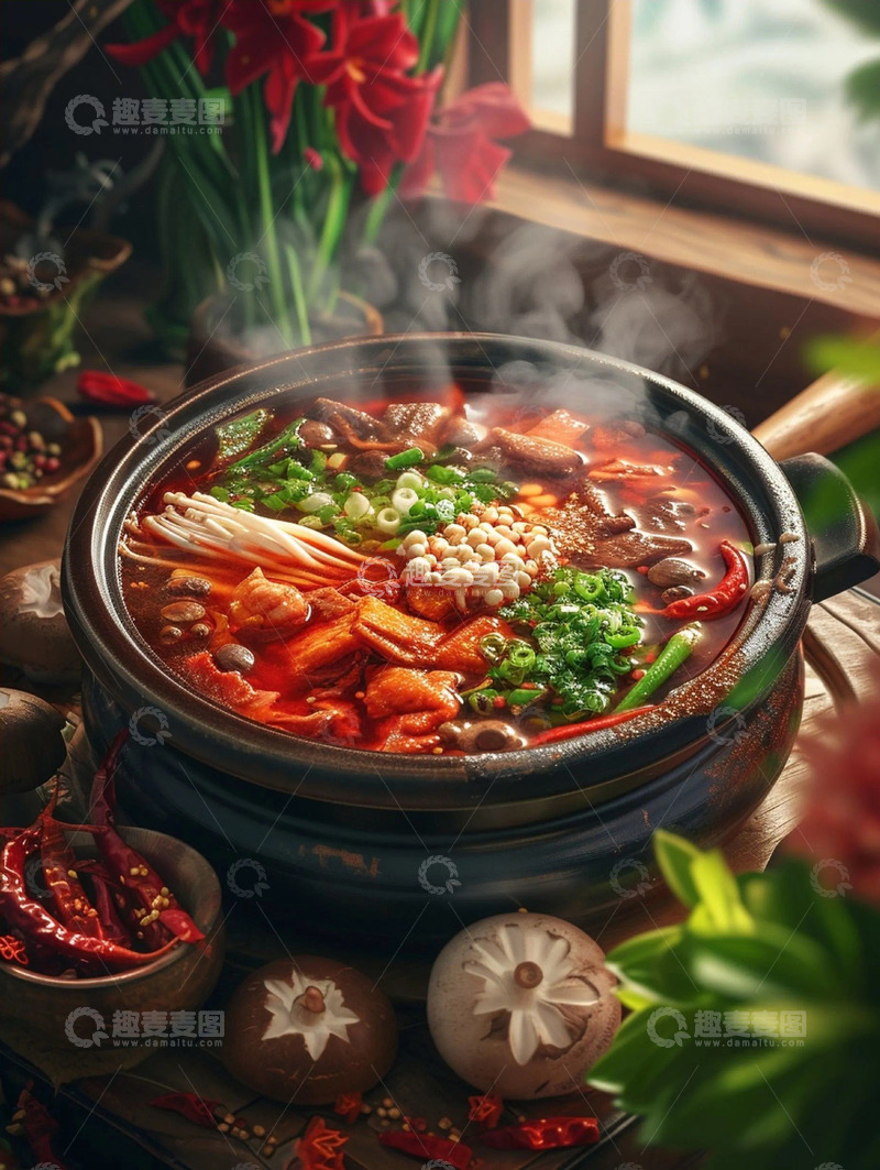 高清大图下载【趣麦麦图】秋冬火锅实拍背景