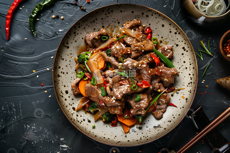 高清大图下载【趣麦麦图】一盘美味的小炒肉