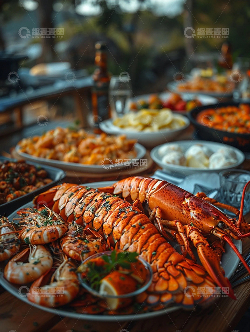 高清大图下载【趣麦麦图】美食餐桌海鲜特写