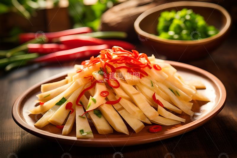 高清大图下载【趣麦麦图】一盘酸萝卜丝