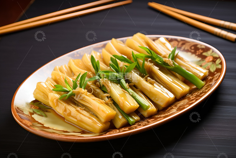 高清大图下载【趣麦麦图】一盘凉拌竹笋