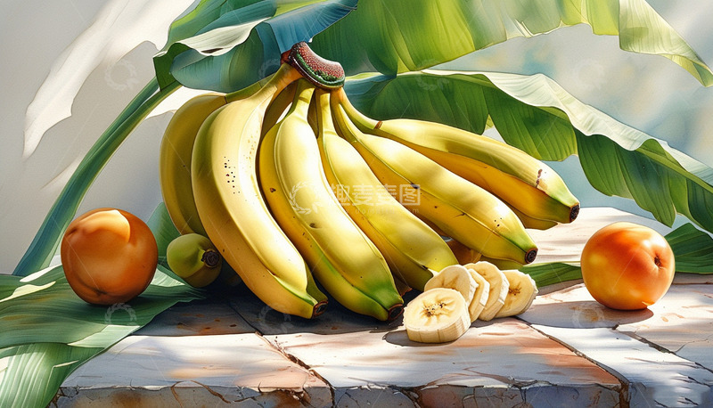高清大图下载【趣麦麦图】新鲜水果香蕉