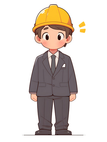 土木经理卡通