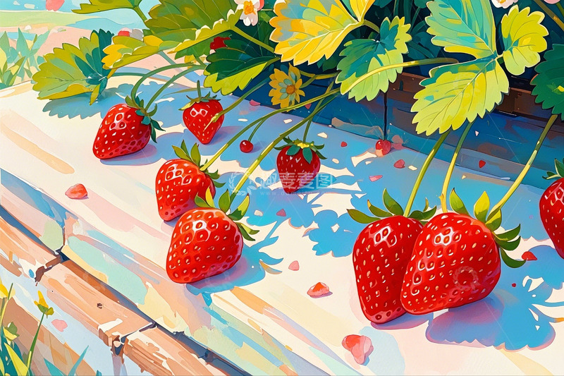高清大图下载【趣麦麦图】新鲜草莓有机水果