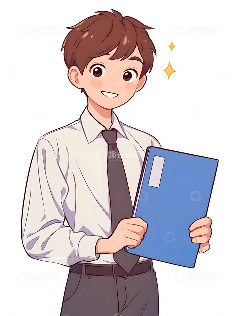 高清大图下载【趣麦麦图】卡通职业白领