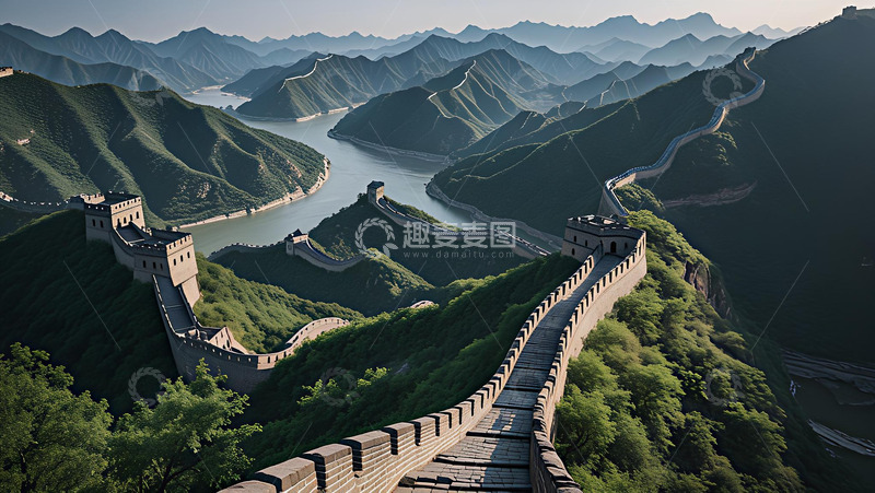 高清大图下载【趣麦麦图】大好山水长城