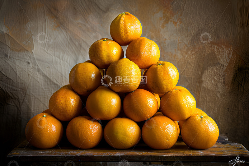 高清大图下载【趣麦麦图】一堆新鲜的橙子
