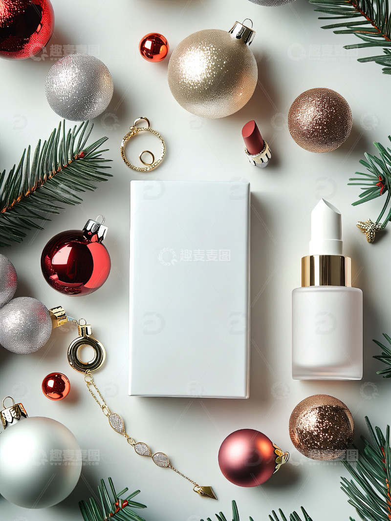 高清大图下载【趣麦麦图】圣诞节背景口红摄影素材16