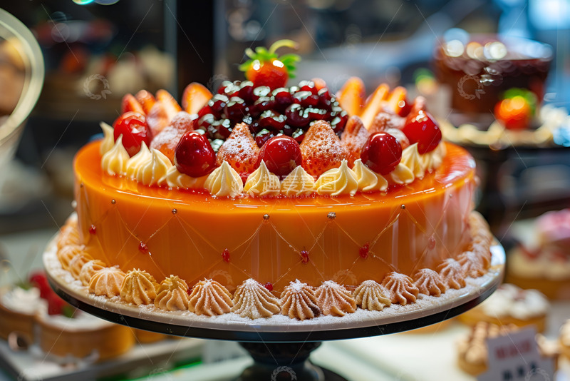 高清大图下载【趣麦麦图】美味的果酱奶油蛋糕