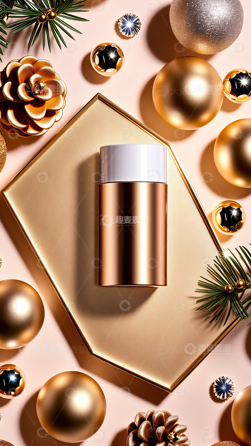 高清大图下载【趣麦麦图】圣诞节背景口红摄影素材14