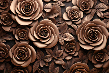 铜制玫瑰花背景