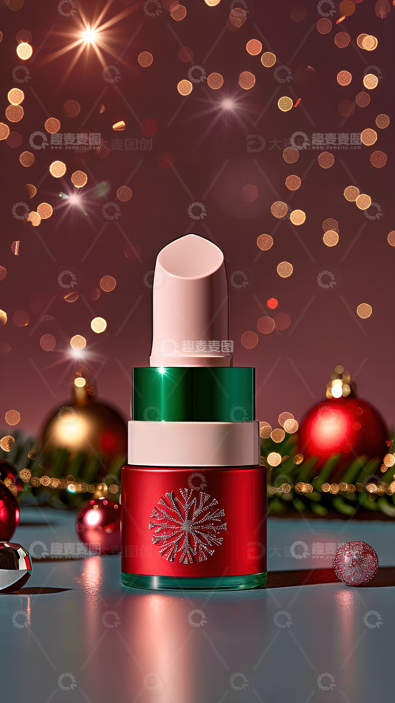 圣诞节背景口红摄影素材25