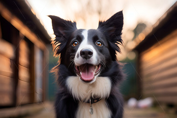 可爱的小边牧特写摄影