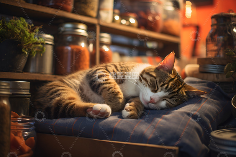 高清大图下载【趣麦麦图】睡觉的小猫咪