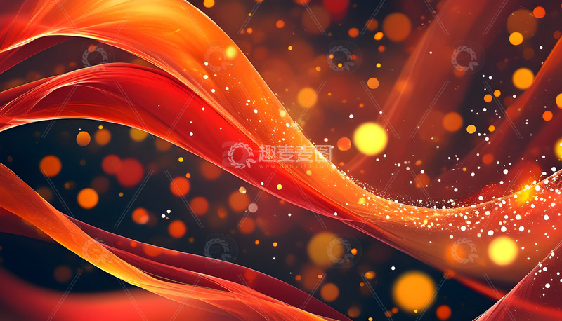 企业年会背景图红色金色流动光效