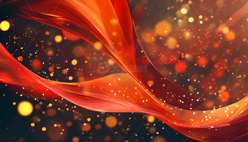 企业年会背景图红色流动光效金色光斑