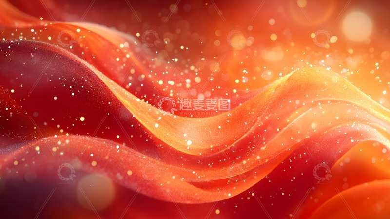 企业年会背景图红色橙色星光流动光效