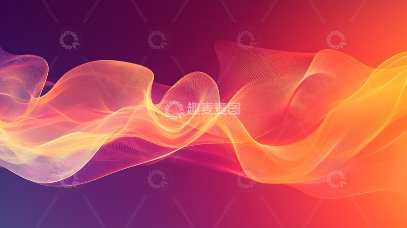企业年会背景图紫色橙色流动光效