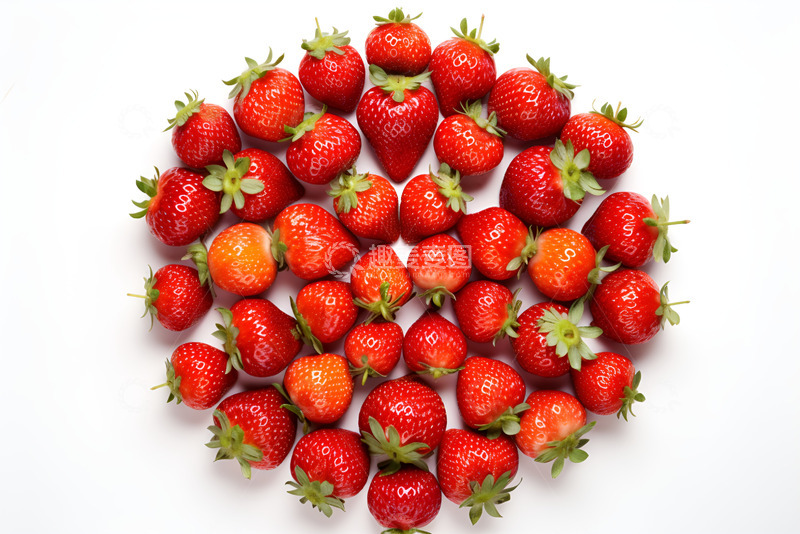 高清大图下载【趣麦麦图】摆成圆形的草莓
