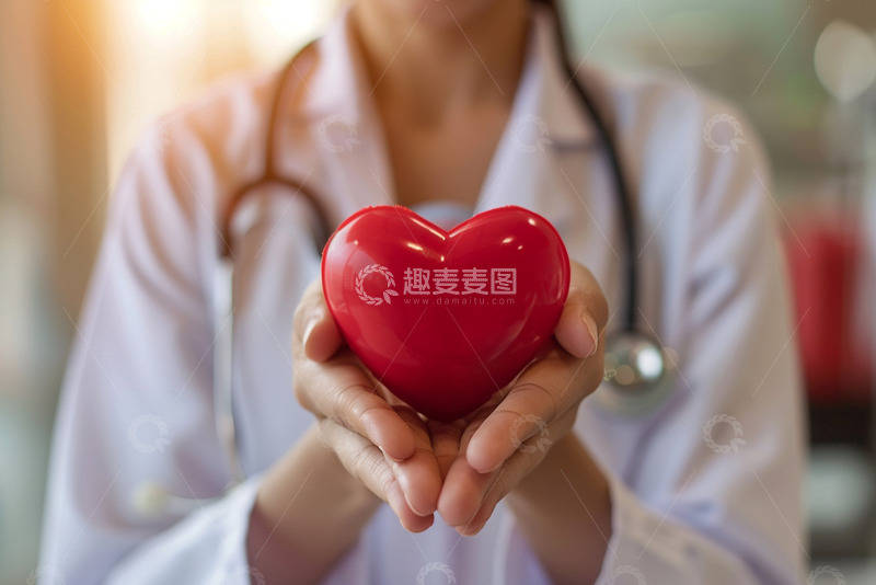 高清大图下载【趣麦麦图】捧着红心的医生