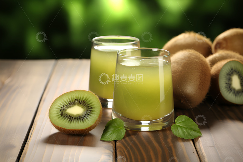 高清大图下载【趣麦麦图】猕猴桃汁和猕猴桃
