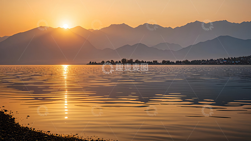 高清大图下载【趣麦麦图】落山的太阳 高清