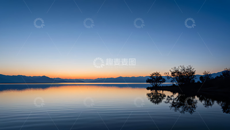 高清大图下载【趣麦麦图】江边黄昏岸边