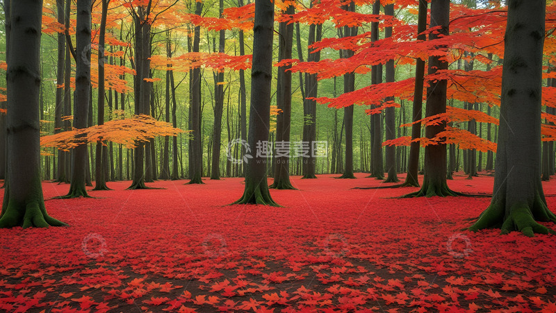 高清大图下载【趣麦麦图】落叶满地情高清