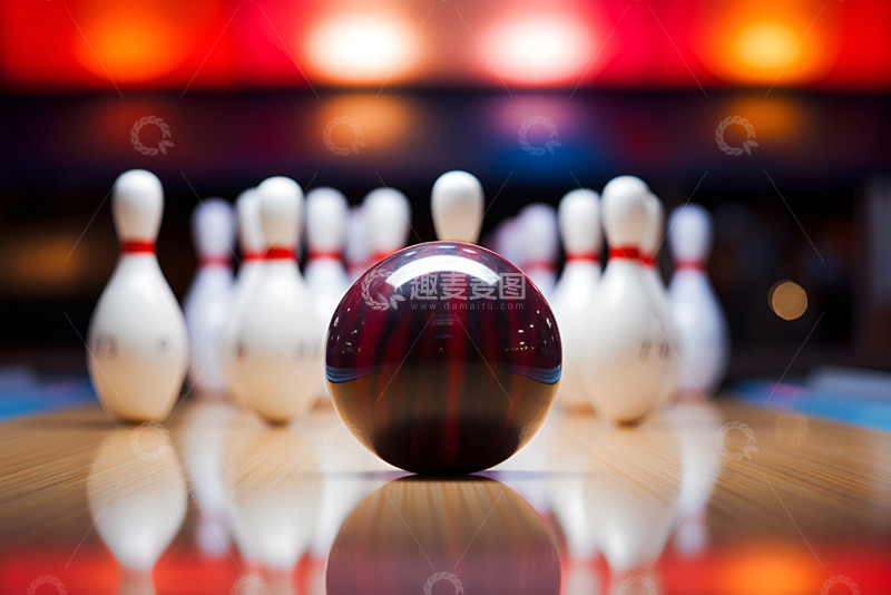 高清大图下载【趣麦麦图】打保龄球游戏