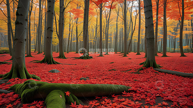 高清大图下载【趣麦麦图】落叶古藤高清