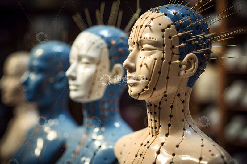 高清大图下载【趣麦麦图】中医医用穴位人偶