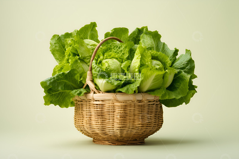 高清大图下载【趣麦麦图】一篮筐新鲜的白菜
