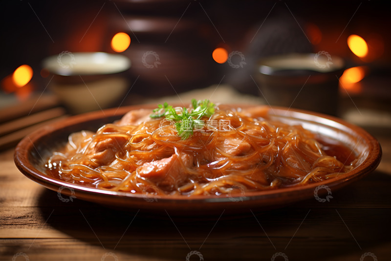 高清大图下载【趣麦麦图】一盘粉丝炖肉