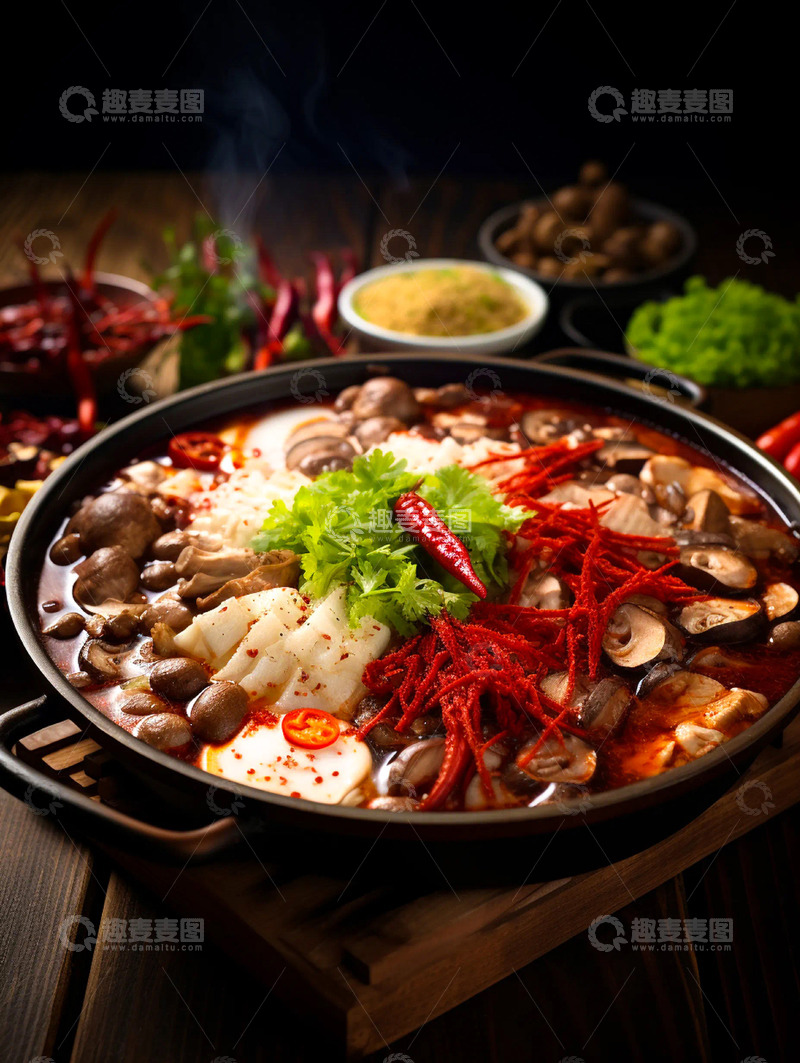 高清大图下载【趣麦麦图】黑色砂锅美食实拍