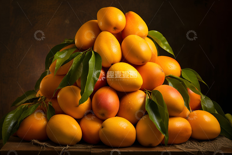 高清大图下载【趣麦麦图】一堆新鲜的芒果