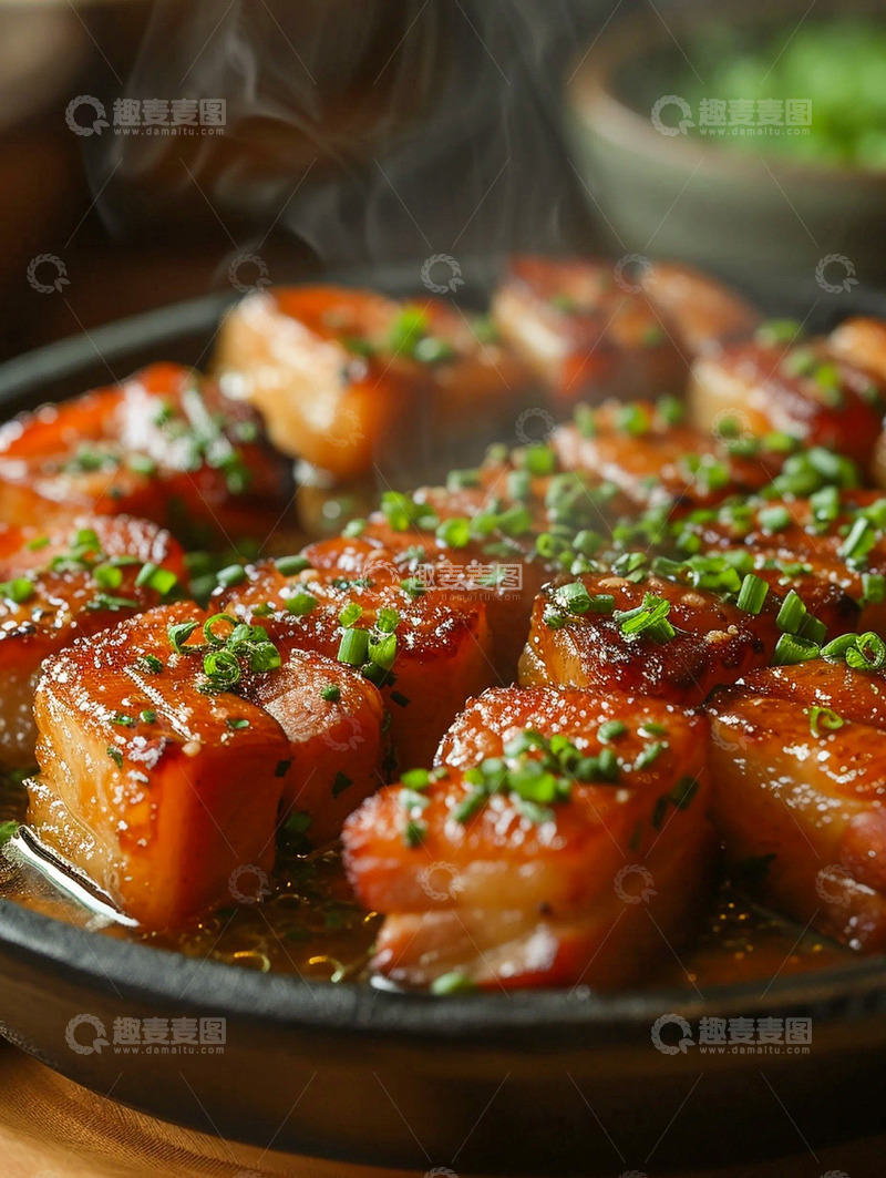 高清大图下载【趣麦麦图】黑色砂锅红烧肉实拍