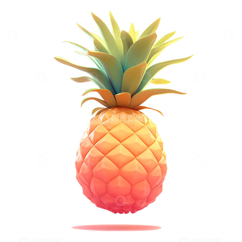 高清大图下载【趣麦麦图】卡通简约一个菠萝