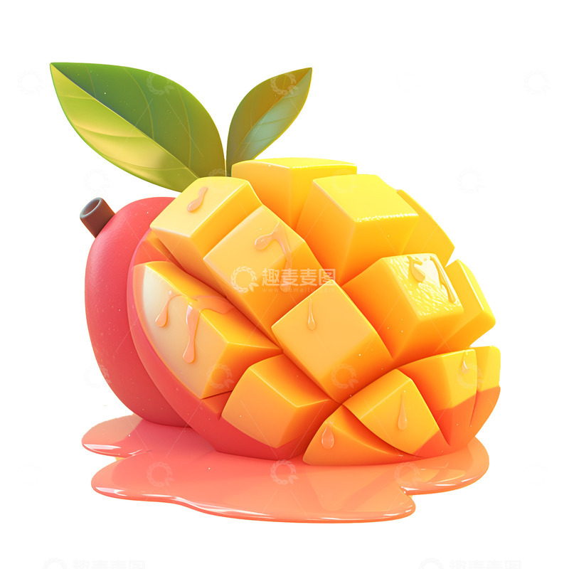 高清大图下载【趣麦麦图】卡通简约一个芒果