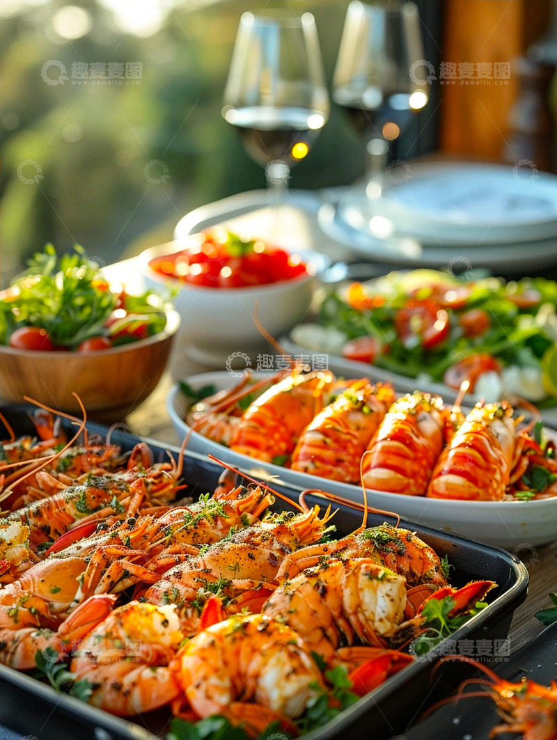 高清大图下载【趣麦麦图】海鲜大餐背景实拍