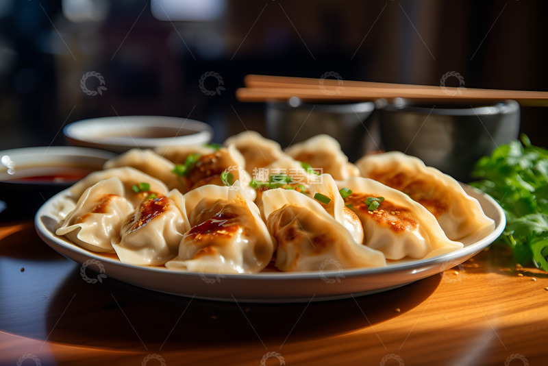 高清大图下载【趣麦麦图】一盘美味的煎饺