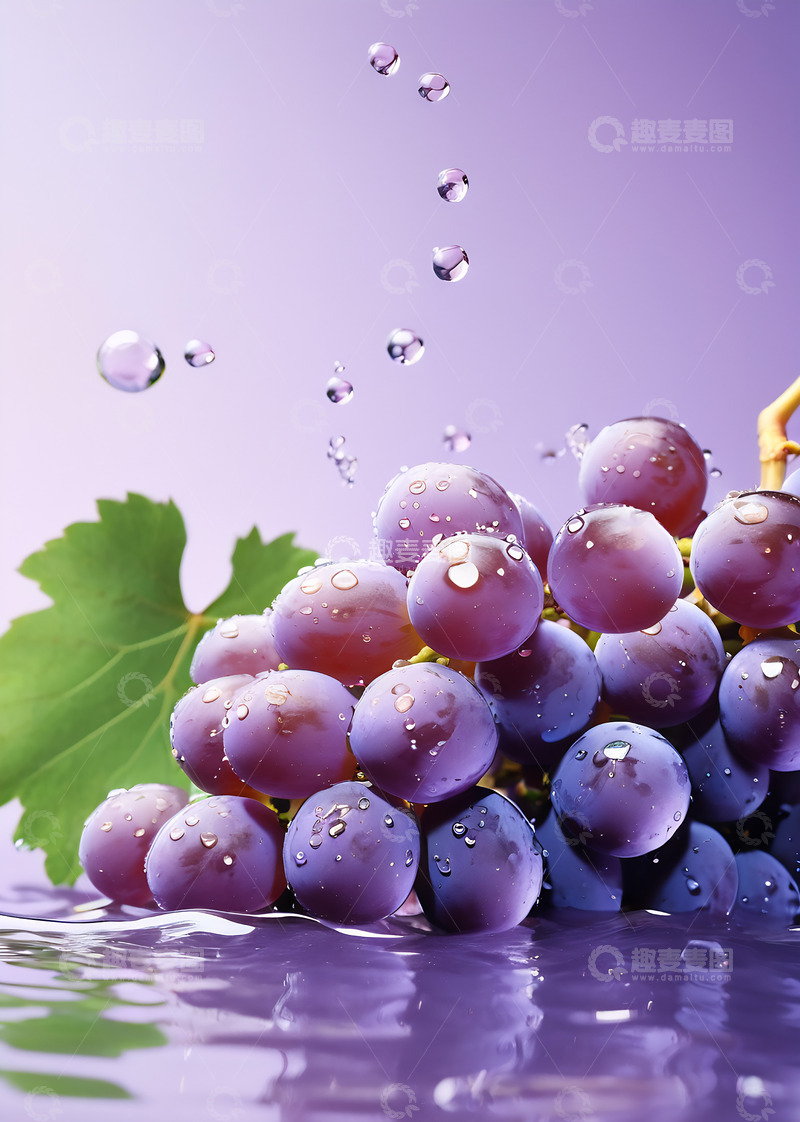 高清大图下载【趣麦麦图】新鲜水果葡萄美食透亮