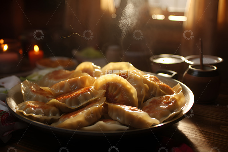 高清大图下载【趣麦麦图】美味的煎饺高清摄影