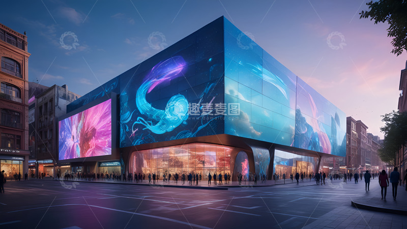 高清大图下载【趣麦麦图】商超3D全息概念设计