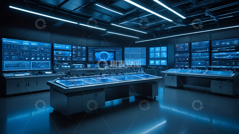高清大图下载【趣麦麦图】未来科技中控台