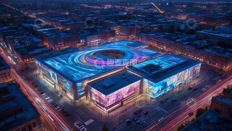 高清大图下载【趣麦麦图】未来3D全息化商城