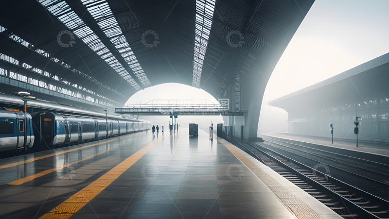 高清大图下载【趣麦麦图】清晨下的站台