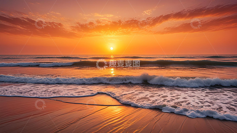 高清大图下载【趣麦麦图】唯美的海岸线