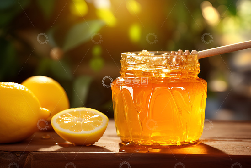 高清大图下载【趣麦麦图】一罐柠檬蜂蜜