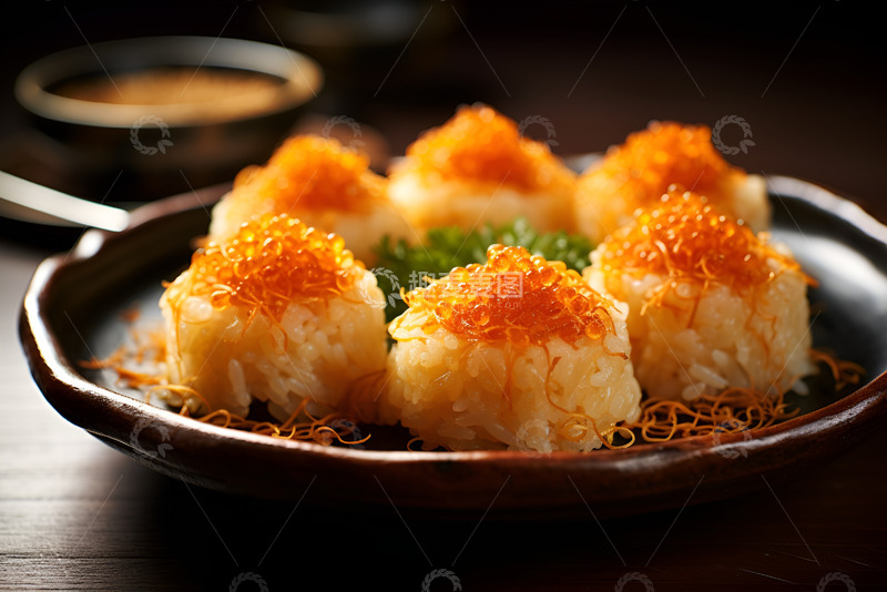 高清大图下载【趣麦麦图】鲜美的鱼子酱寿司