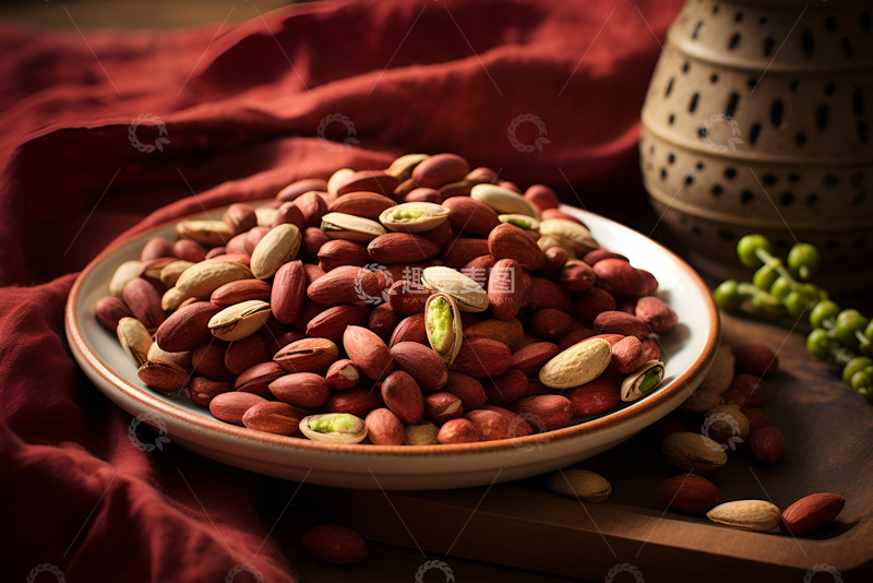 高清大图下载【趣麦麦图】一盘花生开心果